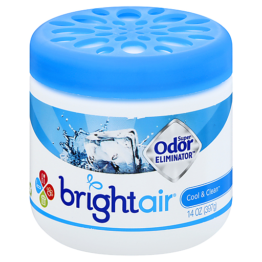 Bright Air Super Odor Eliminator, Cool And Clean, Blue, 14 Oz Jar