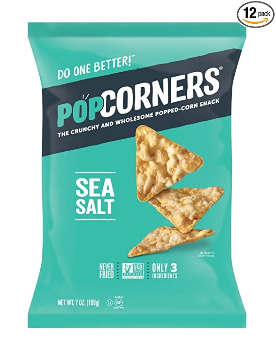 PopCorners The Crunchy And Wholesome Popped Corn Snack Sea Salt 5 Oz