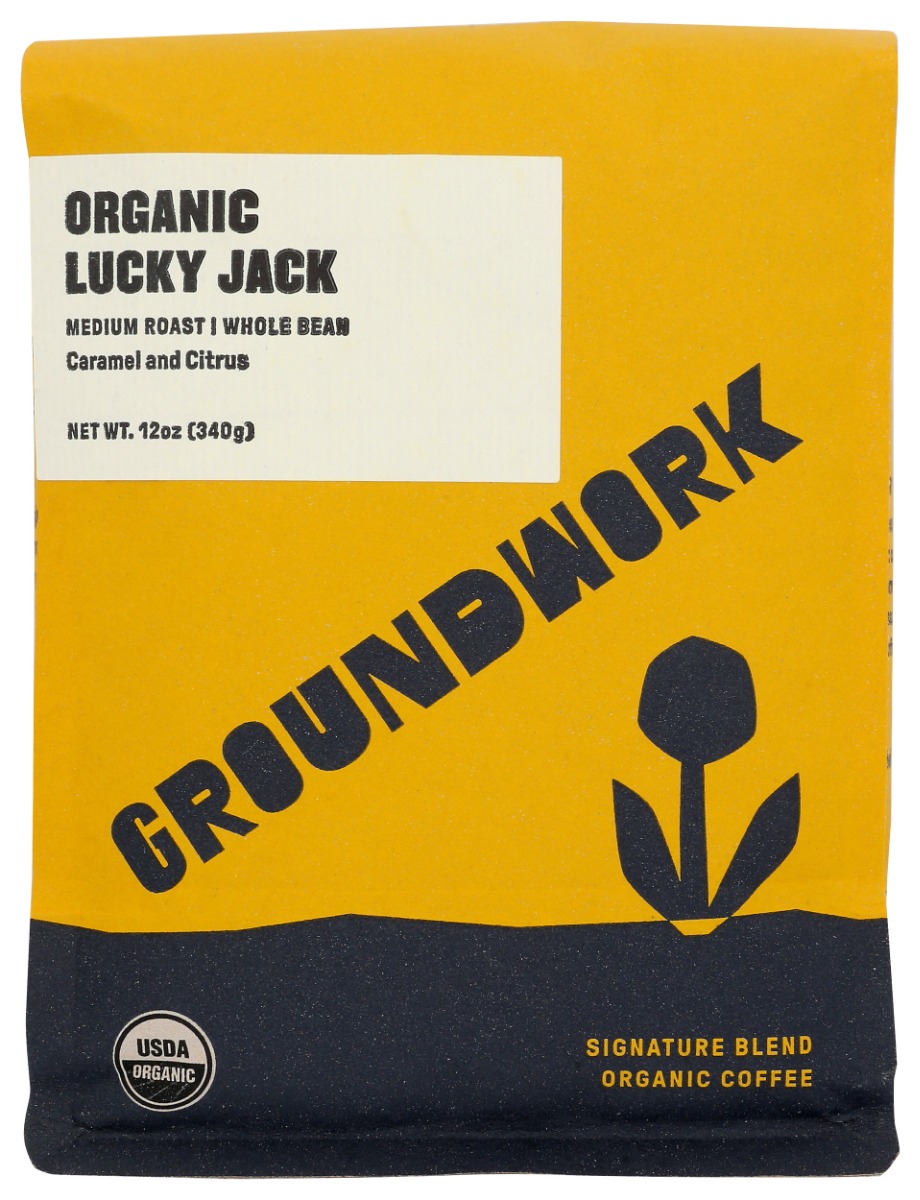 Groundwork Organic Lucky Jack Whole Bean Medium Roast Coffee - 12oz