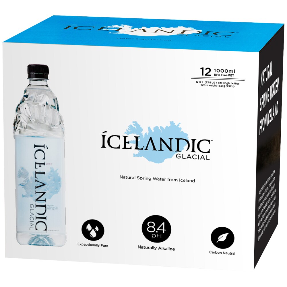 Icelandic Glacial Natural Spring Water, 1 Liter