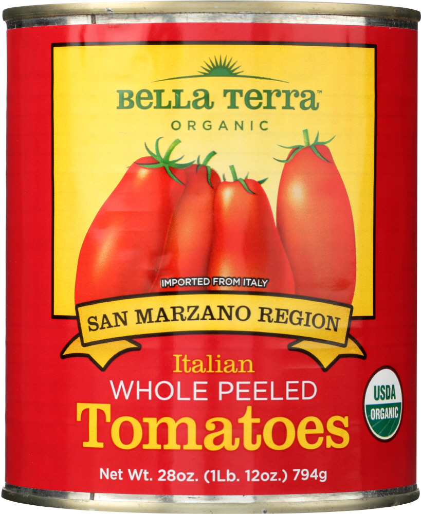 Bella Terra Organic Italian Whole Peeled Tomatoes, 28 Oz