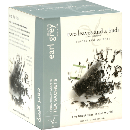 Two Leaves and a Bud Organic Earl Grey Black Tea Sachets