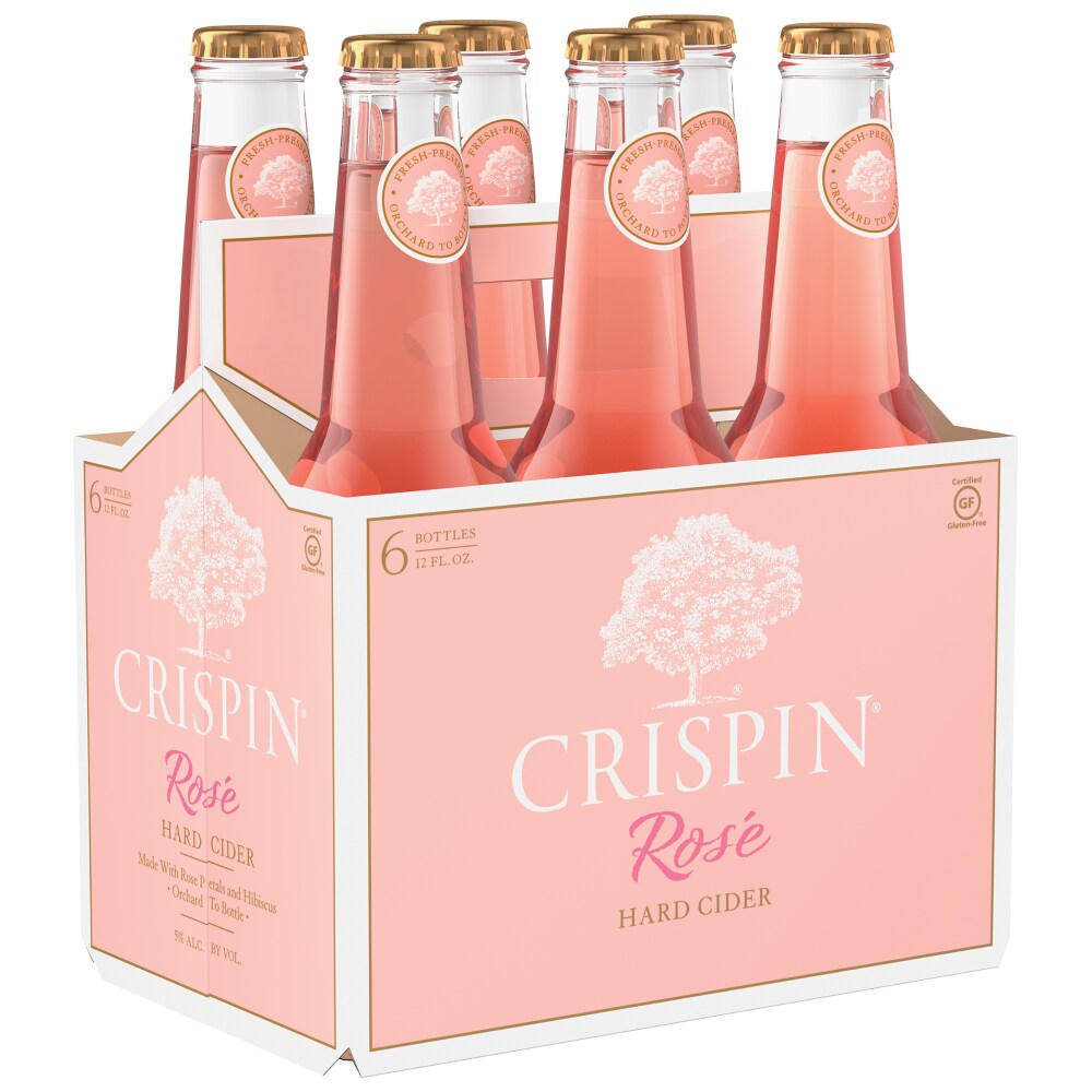 Crispin Rose Hard Cider, 6 Pack, 12 Fl. Oz. Bottles, 5% ABV