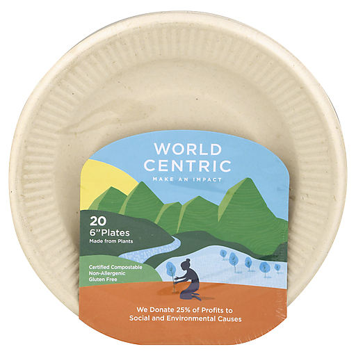 World Centric Ripple Edge Plate, 6 Inch, 12 Of