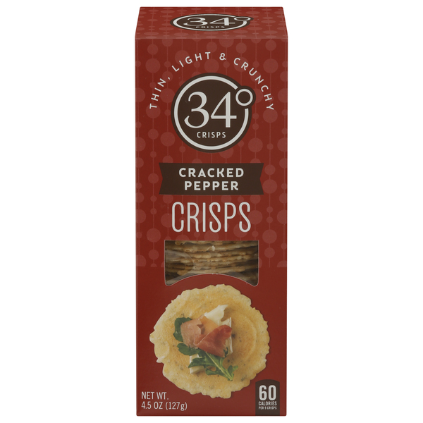 34 Degrees Cracked Pepper Crisps 4.5 Oz Box 18ct Case