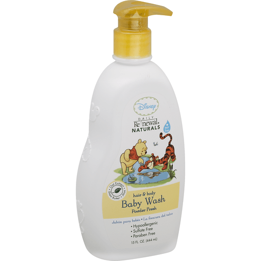 Disney Daily Renwal Naturals Baby Wash Hair & Body Powder Fresh 15 Oz