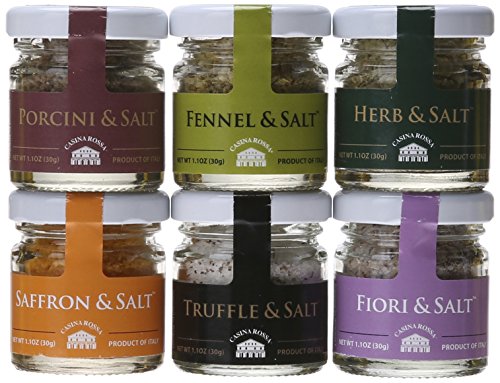 Ritrovo Selections Casina Rossa Gourmet Sea Salt Gift Pack - 6 X 1.1 Oz. Jars
