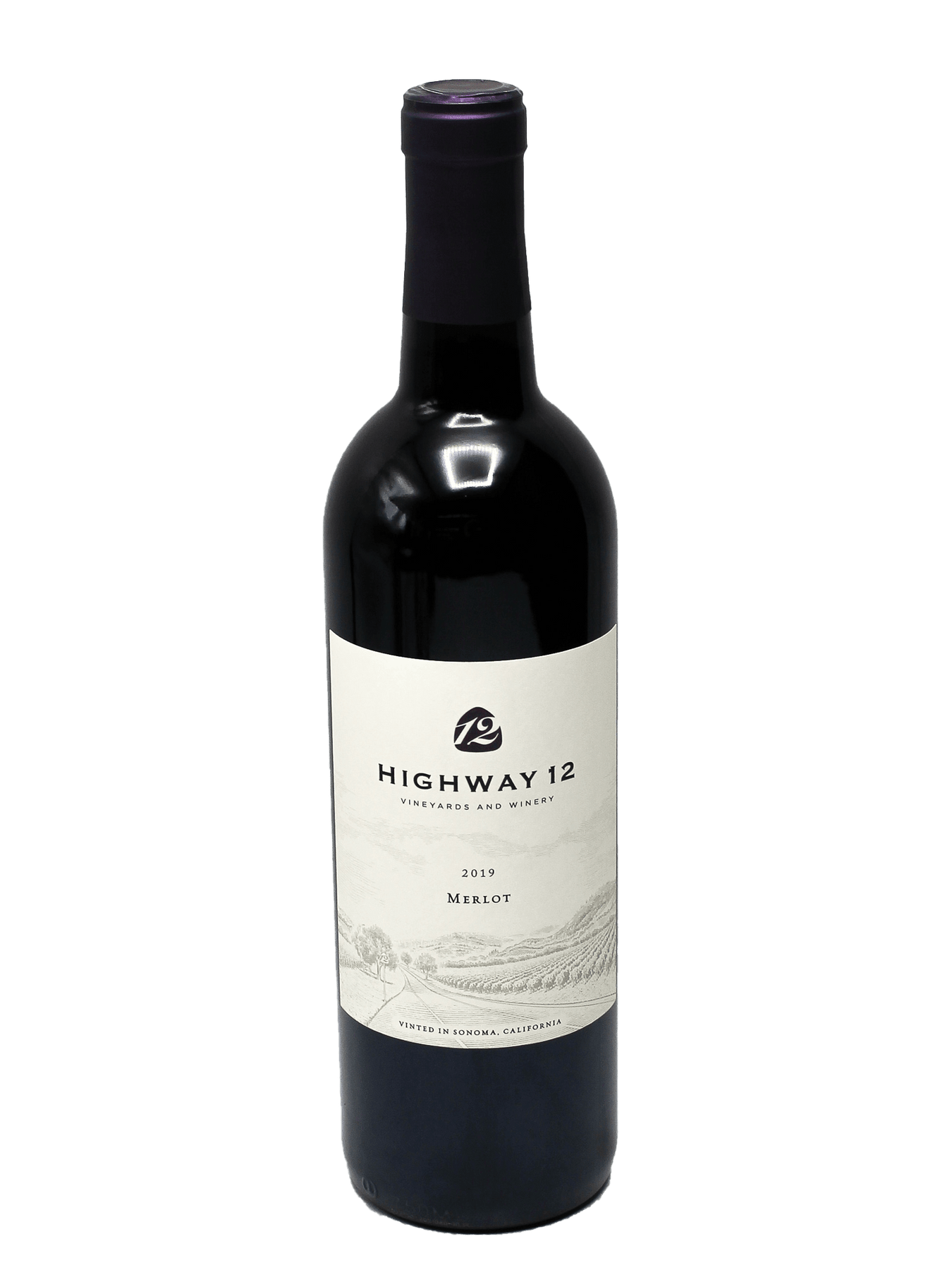 Highway 12 Bottle Case Sonoma Merlot 2019 W/ Shipping