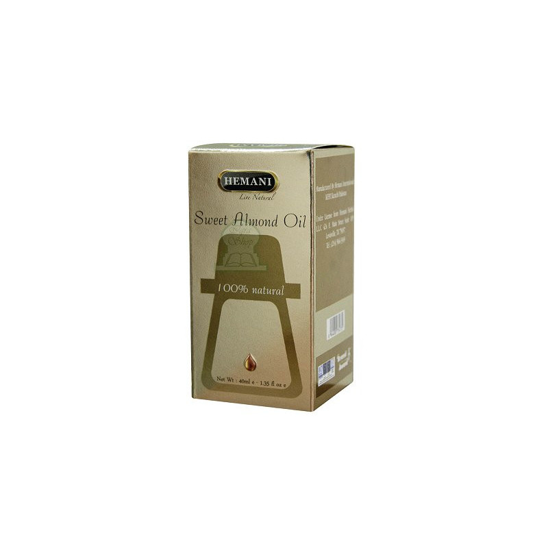 Hemani Huile D'amande Douce Pure 100% Naturelle Avec Bouchon Compte-goutte - Sweet Almond Oil