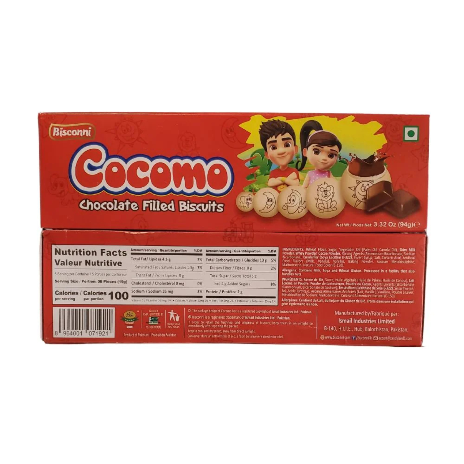 Bisconni Cocomo Chocolate Filled Biscuits 94g