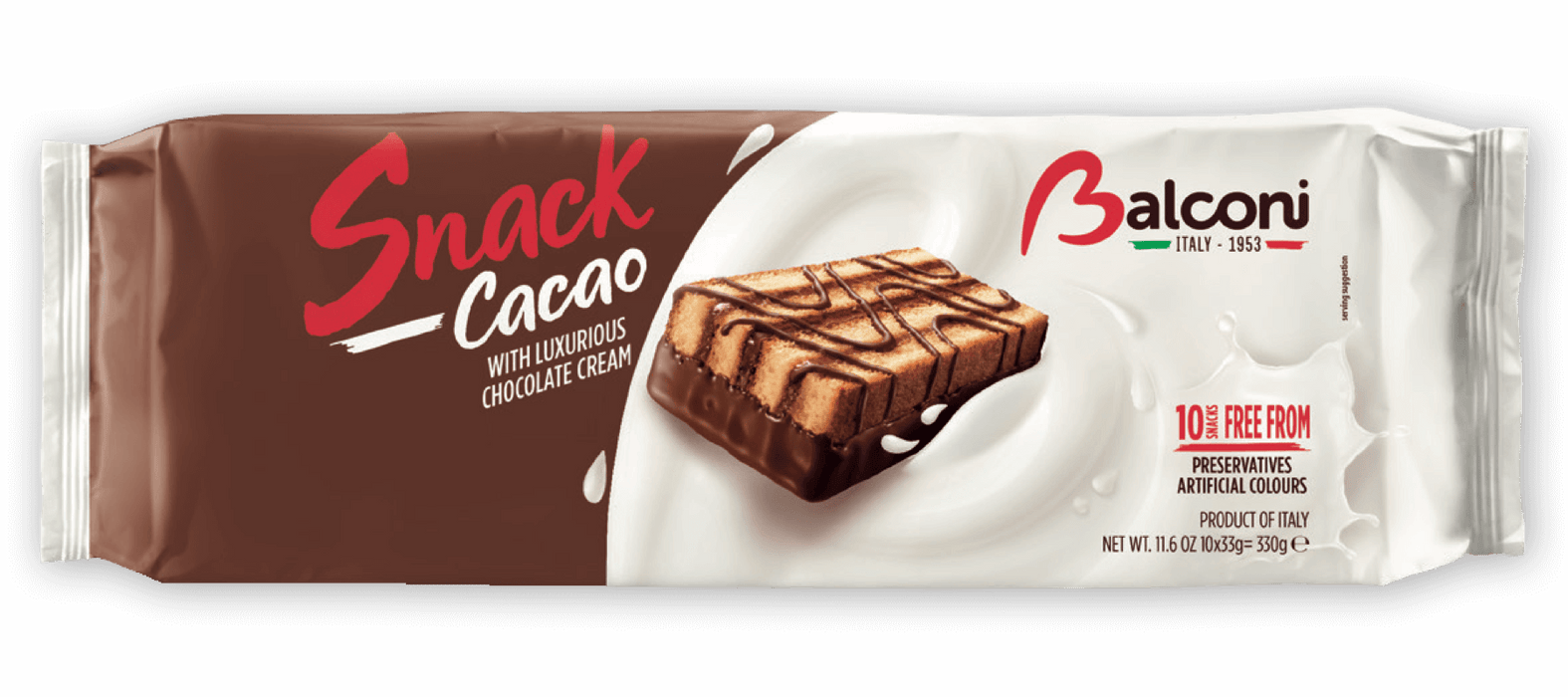 Balconi Snack Cacao, 10x33g, 11.6 Oz