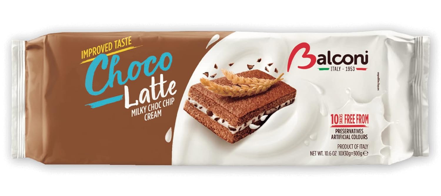 Balconi Chocolate Snack Cakes With Stracciatella Cream Filling