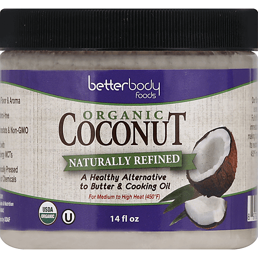 BetterBody Foods Organic Naturally Refined Coconut Oil, 15.5 Ounce