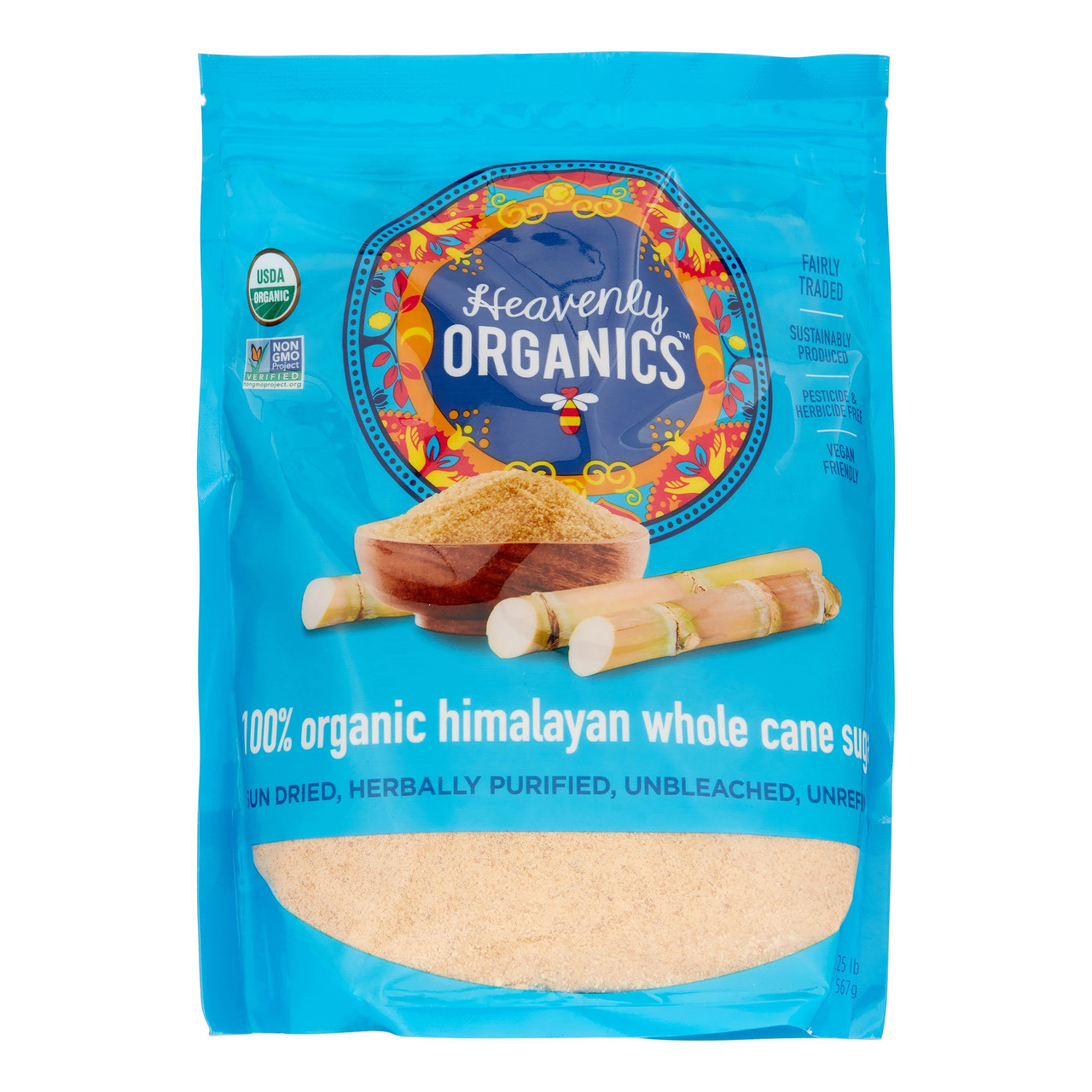 Heavenly Organics Organic Whole Cane Sugar -- 20 Oz