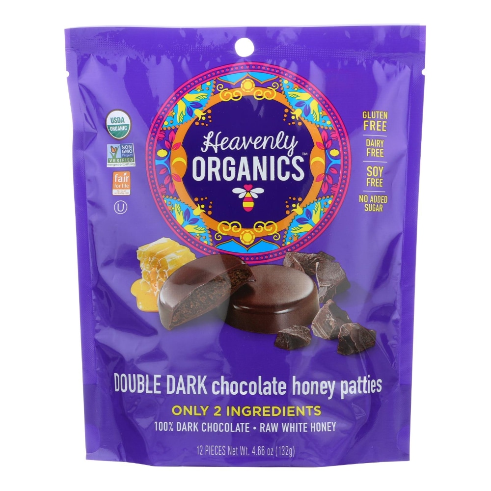 Heavenly Organics Honey Patties, Double Dark Chocolate