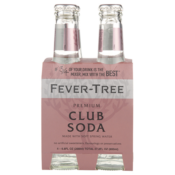 Fever-Tree Premium Club Soda 4 Pack/6.8oz Bottles
