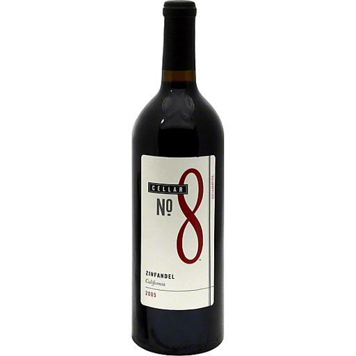 Cellar No 8 California Zinfandel Wine 750mL Glass Bottle