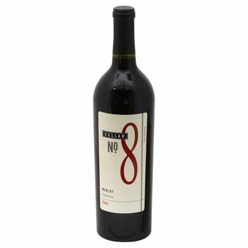 Cellar No 8 California Merlot Wine 750mL Glass Bottle