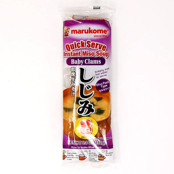 Marukome Quick Serve Instant Miso Soup - Baby Clams 8pcs 152g