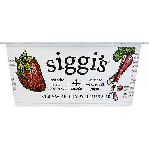 Siggi's Whole Milk Yogurt Strawberry & Rhubarb