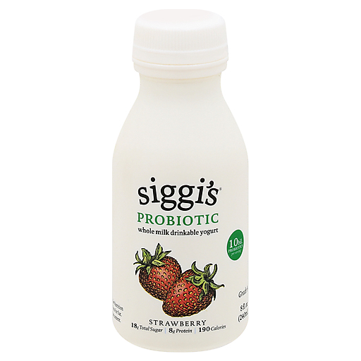 Siggi's Probiotic Whole Milk Strawberry Drinkable Yogurt 8 Oz