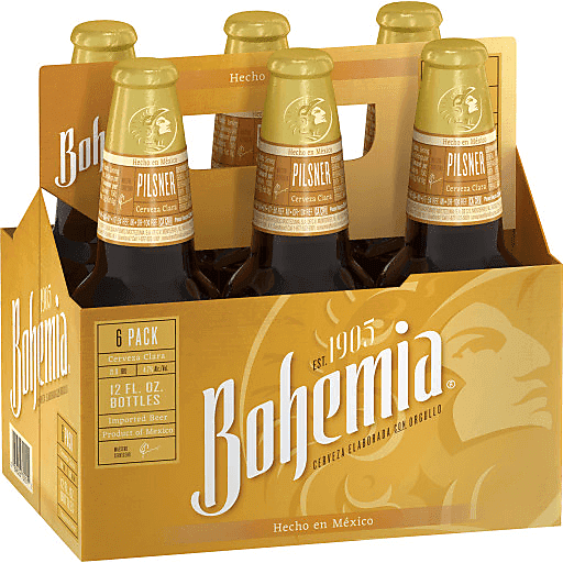 Bohemia 6 Pack Pilsner Cerveza Clara Beer 6 - 12 Fl Oz Bottles