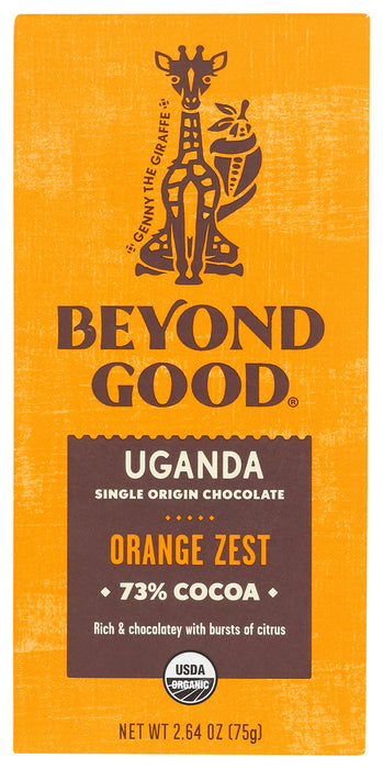 Beyond Good Bar Choc Orange Zest, 2.64 Oz