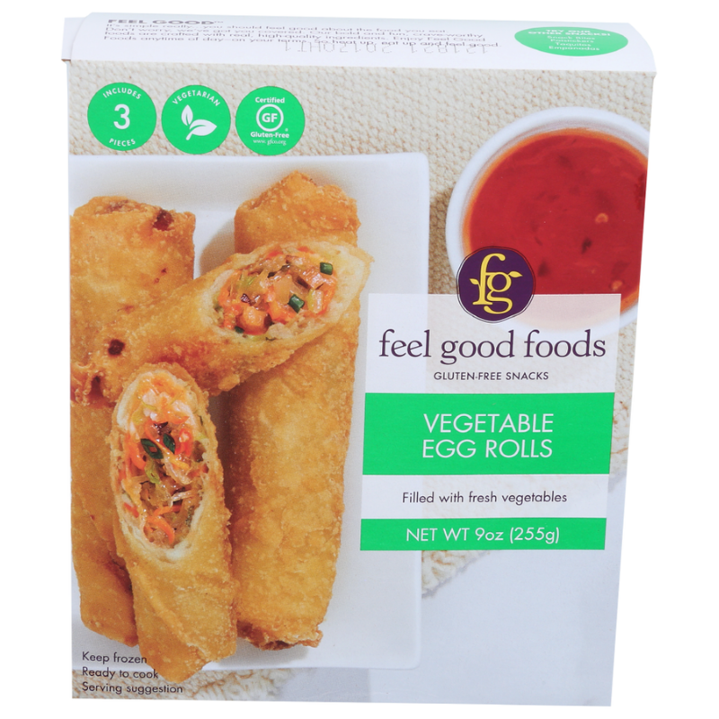 Feel Good Foods Gluten Free Vegetable Egg Rolls, 9 Oz