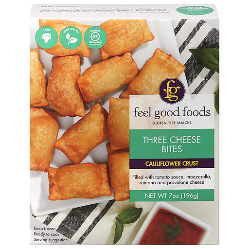 Feel Good Foods Snack Bites, Three Cheese, Cauliflower Crust