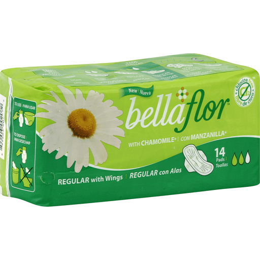 Bella Flor Pads, Regular With Wings