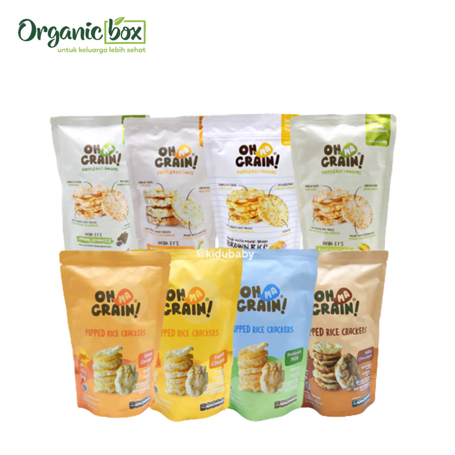 Oh Ma Grain Rice Crackers Fried Garlic 50g X 24