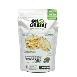 Oh Ma Grain! Popped Rice Crackers Seaweed 50 Gr