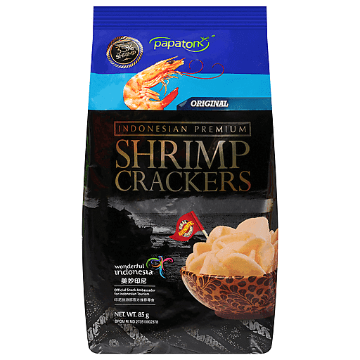 Papatonk Shrimp Crackers, Original, Indonesian Premium 85 G