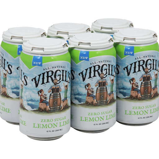 Virgil's Zero Sugar Lemon Lime - 6pk/12 Fl Oz Cans