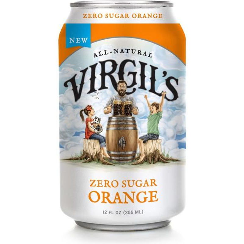 Virgil's Zero Sugar Orange Soda 6pk, 72 Fo