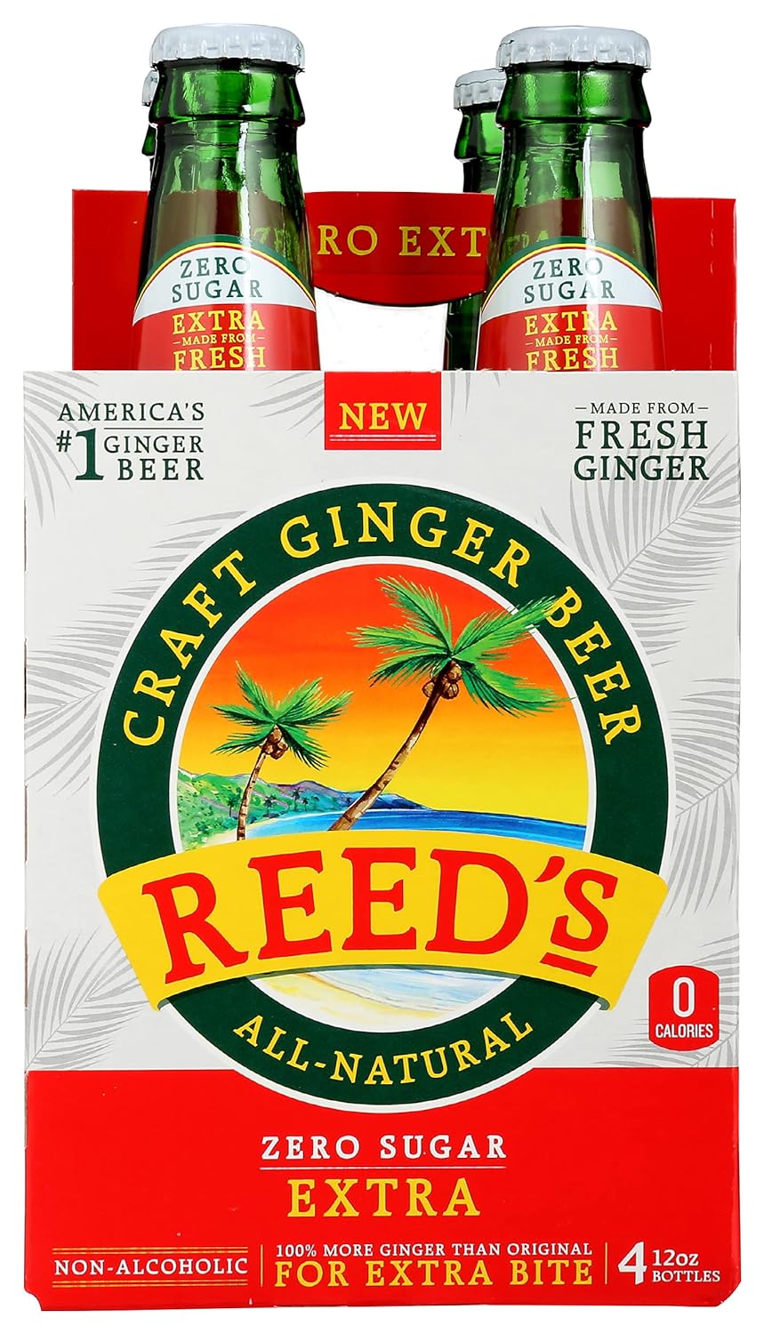 Reeds Zero Sugar Craft Ginger Beer 4 Bottles
