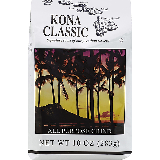 Hawaiian Isles KONA: Coffee Classic Grind, 10 Oz