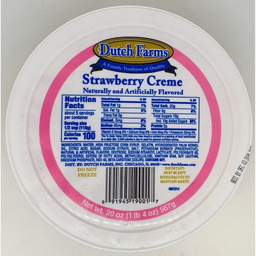 Dutch Farms Strawberry Creme Gelatin