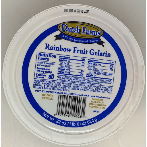Dutch Farms Rainbow Fruit Gelatin