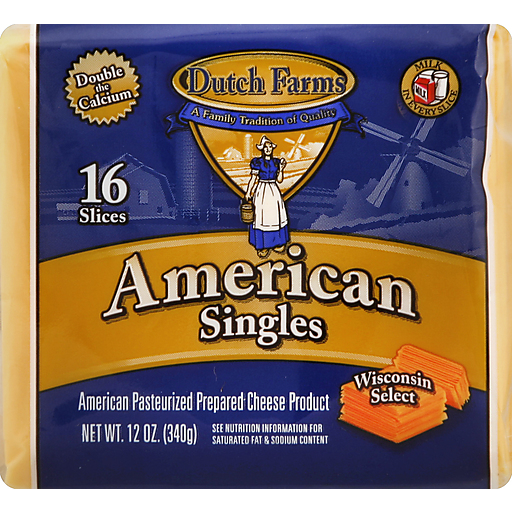 Dutch Farms Prepared Cheese Product, Singles, American