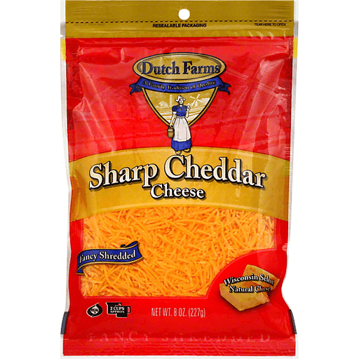 Dutch Farms Fancy Shredded Sharp Cheddar Cheese 8 Oz