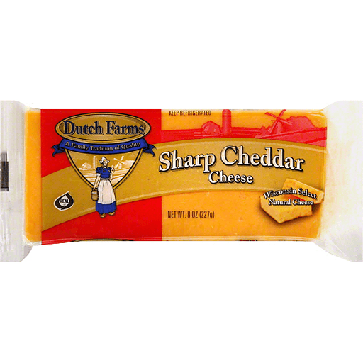 Dutch Farms Sharp Cheddar Cheese 8 Oz