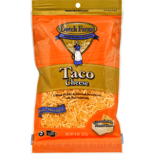 Dutch Farms Fancy Shredded Taco Cheese 8 Oz