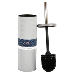 Toilet Brush Holder Embossed Matte Grey