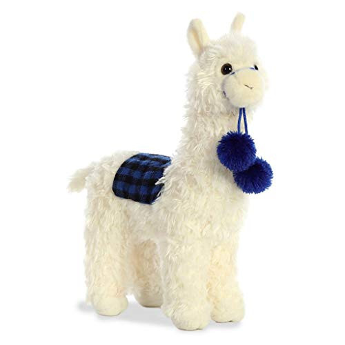 Aurora 11-inch Checkers The Alpaca Blue Plush Animal Toy