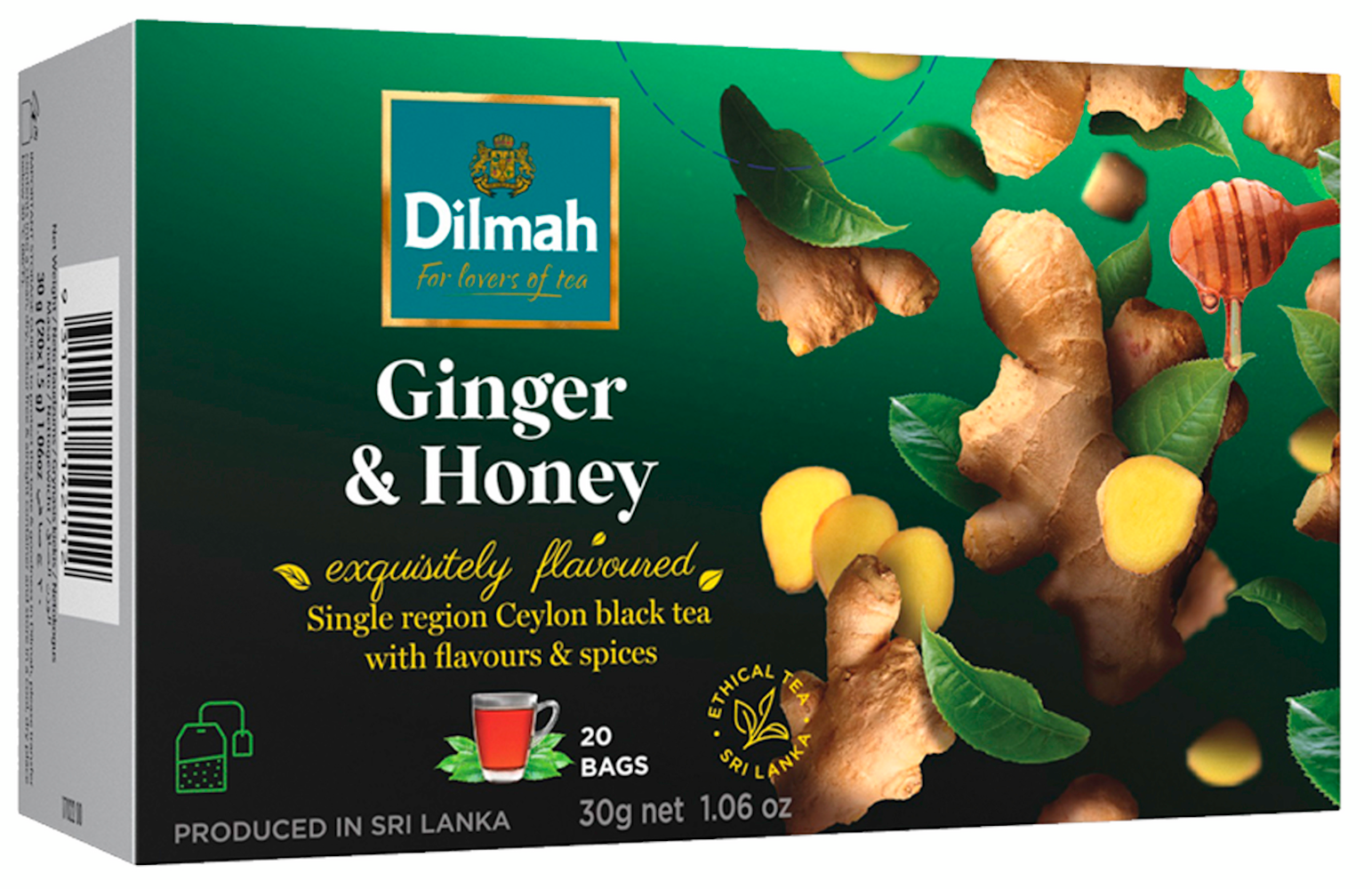 Dilmah Tea Bag Ginger & Honey 30g