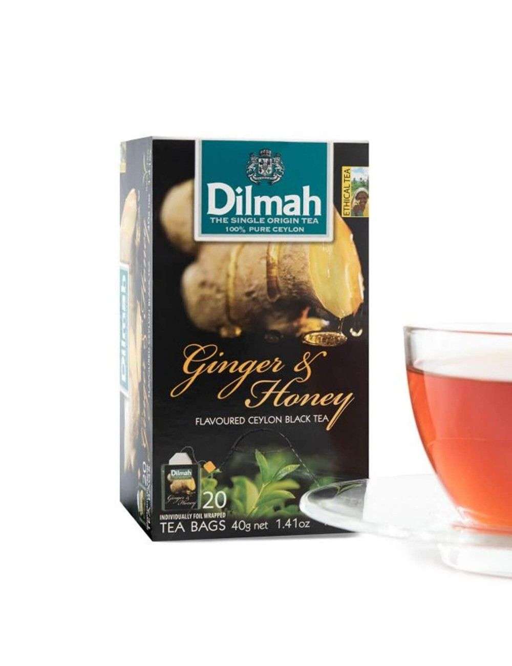 Dilmah Ginger Honey Black Tea 20 Bags