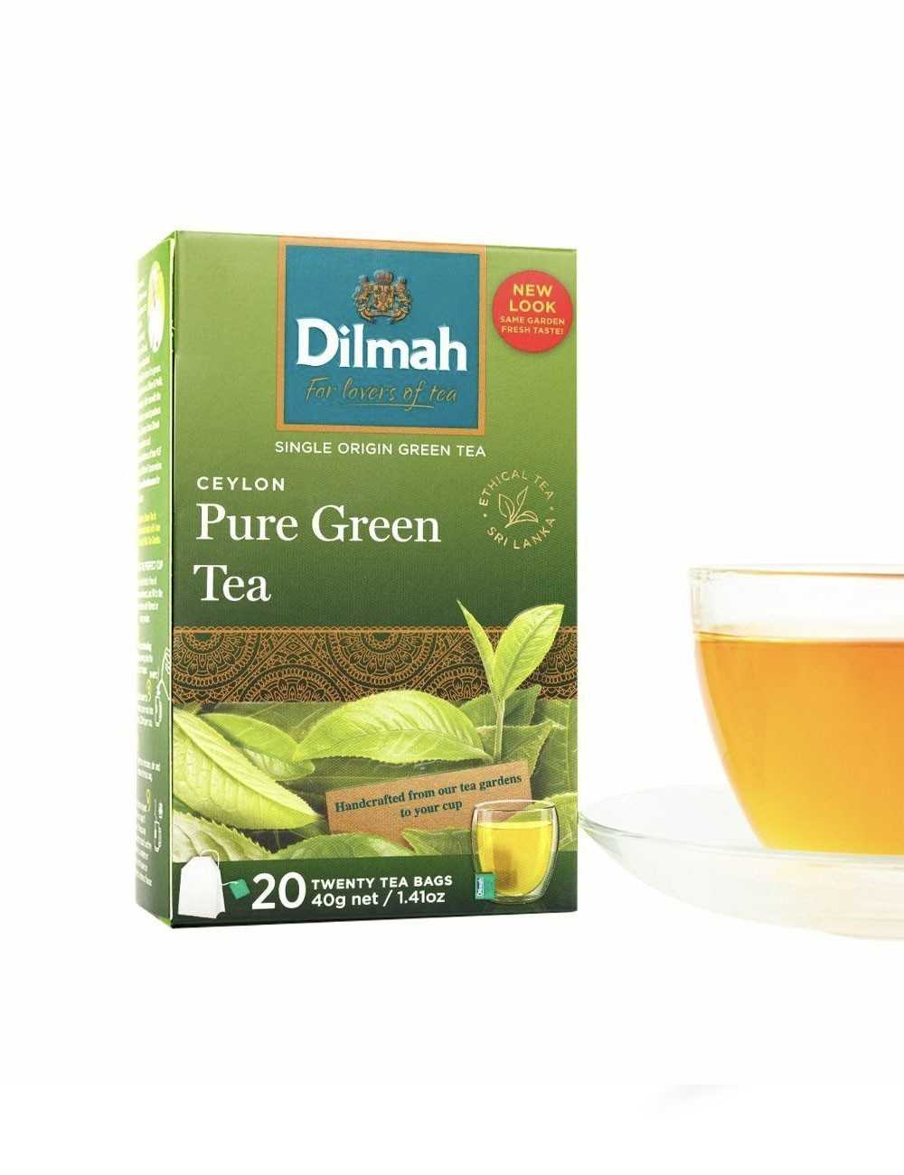 Dilmah Pure Green Tea, 30g (20 Tea Bags)