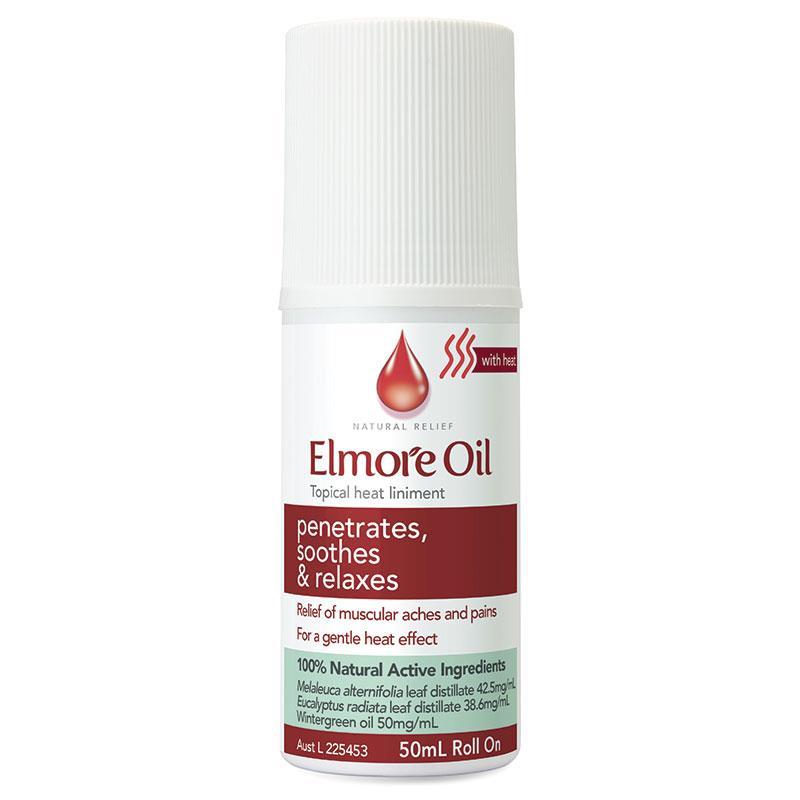 Elmore Oil Nat Relf Topical Liniment Anti Inflam Roll On 50ml