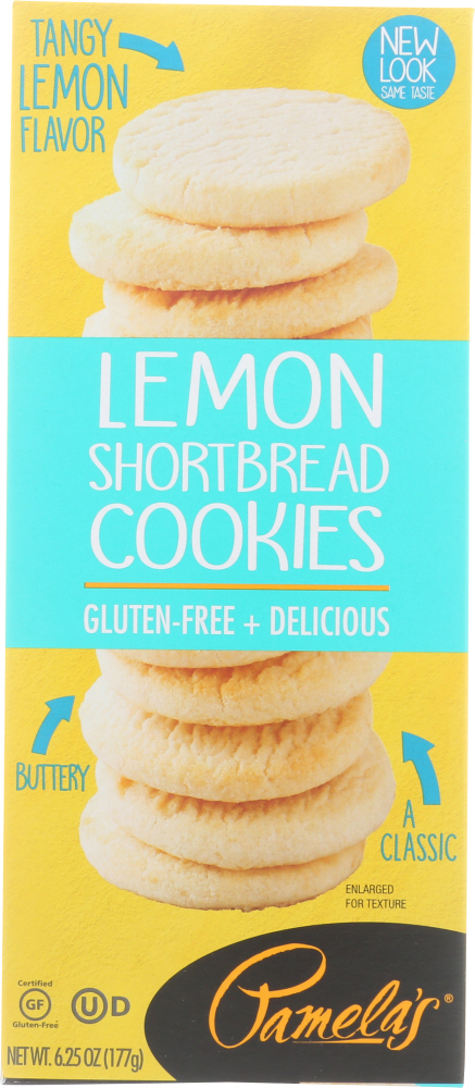 Pamela's Products Lemon Shortbread Cookies - Case Of 6/6.25 Oz